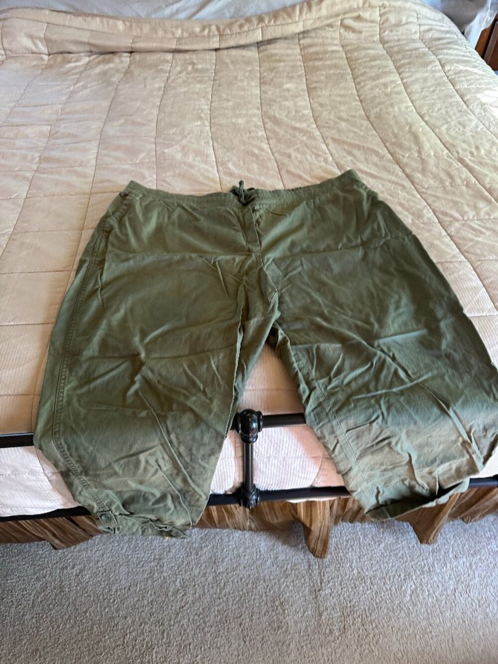 Talbots Olive Green Capri Pants Size 22W Women's Casual Crop Pants